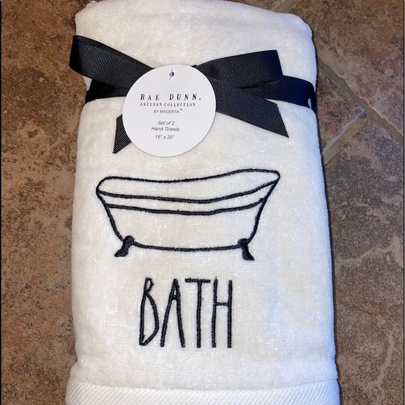 Rae Dunn Other - Rae Dunn “Bath” 2 Hand Towels